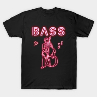 Bass Player in Neon Color T-Shirt